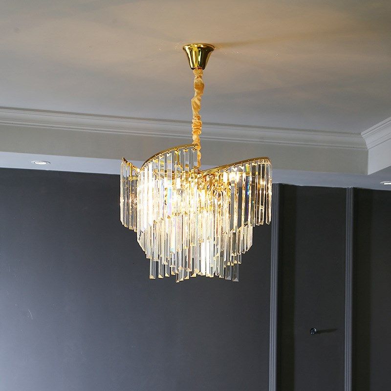后现代轻奢客厅水晶吊灯简约个性艺术创意螺旋卧室灯设计师餐厅灯,家装灯饰光源,客厅吊灯,淘宝优惠券,粉丝福利购,淘宝优惠卷