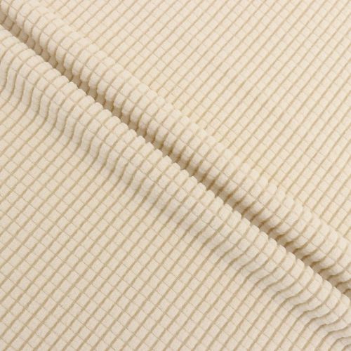 大量现货190g氨涤弹力菠萝格提花摇粒绒沙发套抱枕玉米绒格子绒布