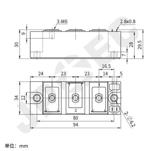 MFC160-16(TD) MFC160A1600V晶闸管整流管半控桥模块上海奇亿JPEC