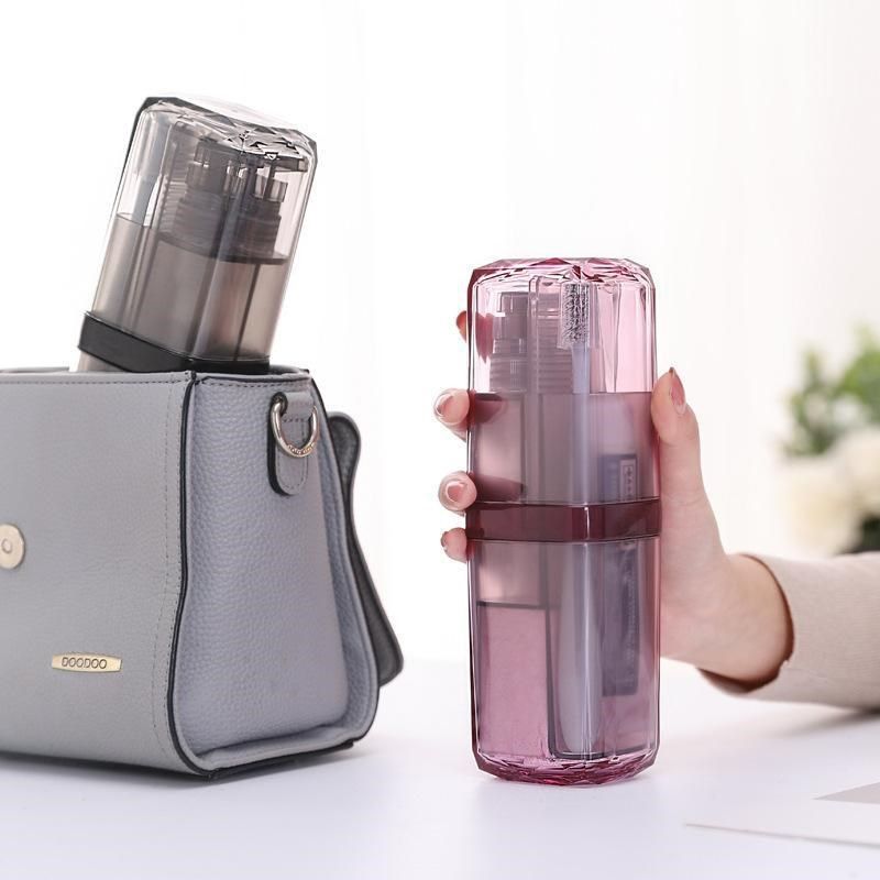 高档洗漱杯套装旅行牙刷盒便携多功能漱口杯牙具盒女乳液器分装瓶