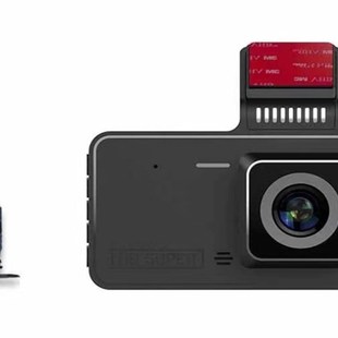 高清4寸2.5D触控前后双录车载DVR24小时停车监控1080P行车记录仪