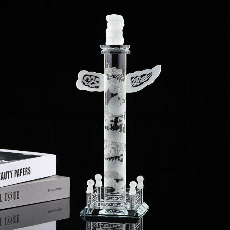 水晶中华柱华表家居装饰 开业庆典 水晶商务公摆件量大从优