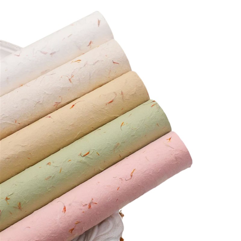 花瓣纸手撕东巴纸彩色花草纸手工花瓣宣纸花艺包装纸干花瓣手揉纸