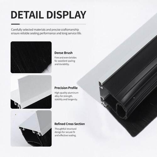 Aluminum Base Rolling Door Rubber Brush Weather Seal密封