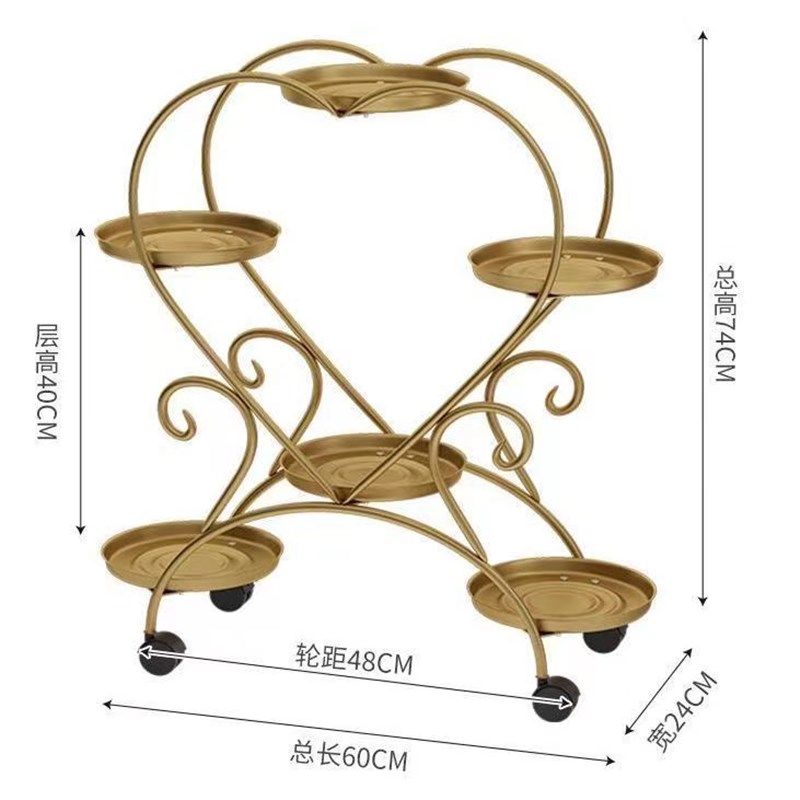 欧式阳台花架铁艺多层客厅室内地面绿萝花盆架植物花架多肉花架子