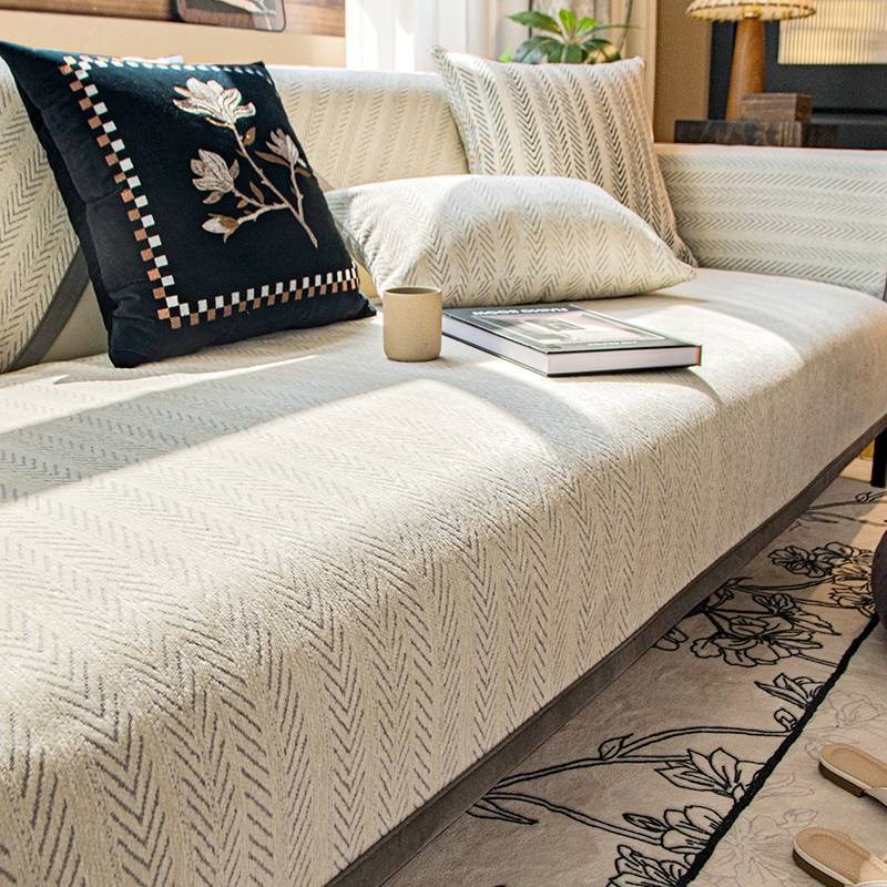 中古风氛围感沙发垫2024新款四季通用高级感坐垫固定防滑套罩盖布