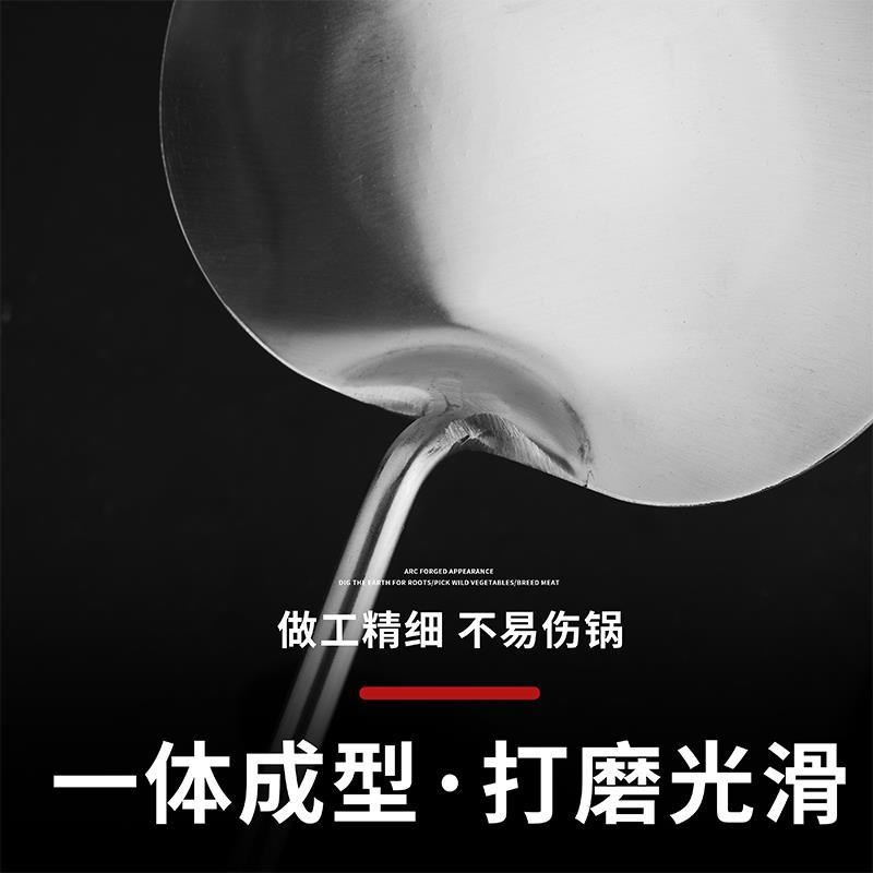 不锈钢炒勺锅铲子炒菜勺子瓢家用不粘锅家用厨房厚长柄大汤勺炒勺