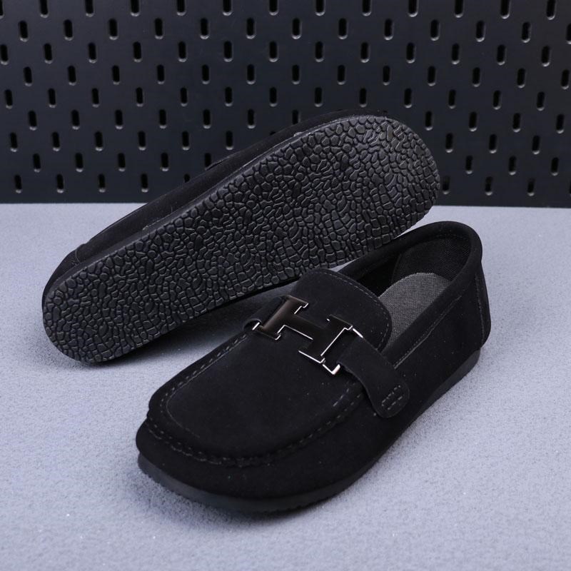 男鞋2025新款豆豆鞋潮流软底男士小丑鞋绒面懒人一脚蹬休闲鞋子男