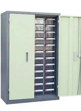 ABS蓝色PS透明塑料零件柜抽屉式元件盒组合式五金工具分类收纳盒