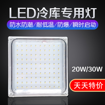 20w30w方形led冷库灯led专用吸顶灯防水防潮灯led冷库专用灯浴室