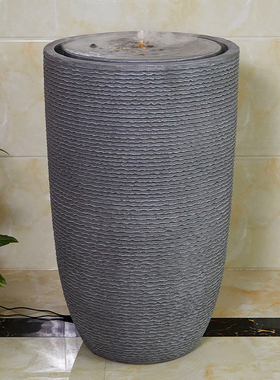 欧式现代流水喷泉生财摆件办公室客厅玄关户外庭院循环水景观装饰