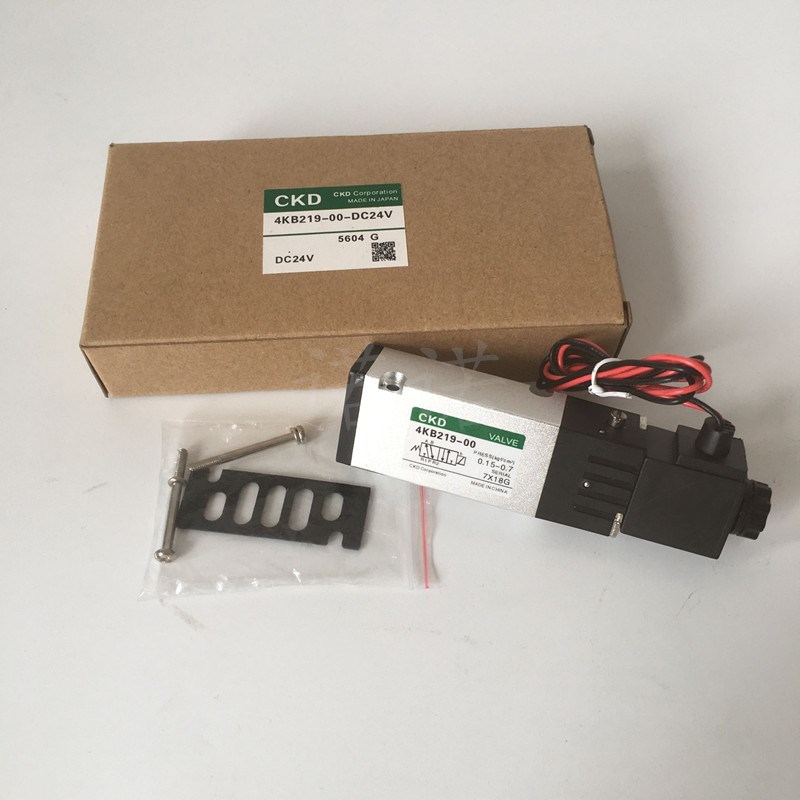 气动板式电磁阀全新CKD贴面式控制换向阀 4KB219-00 DC24V AC220V