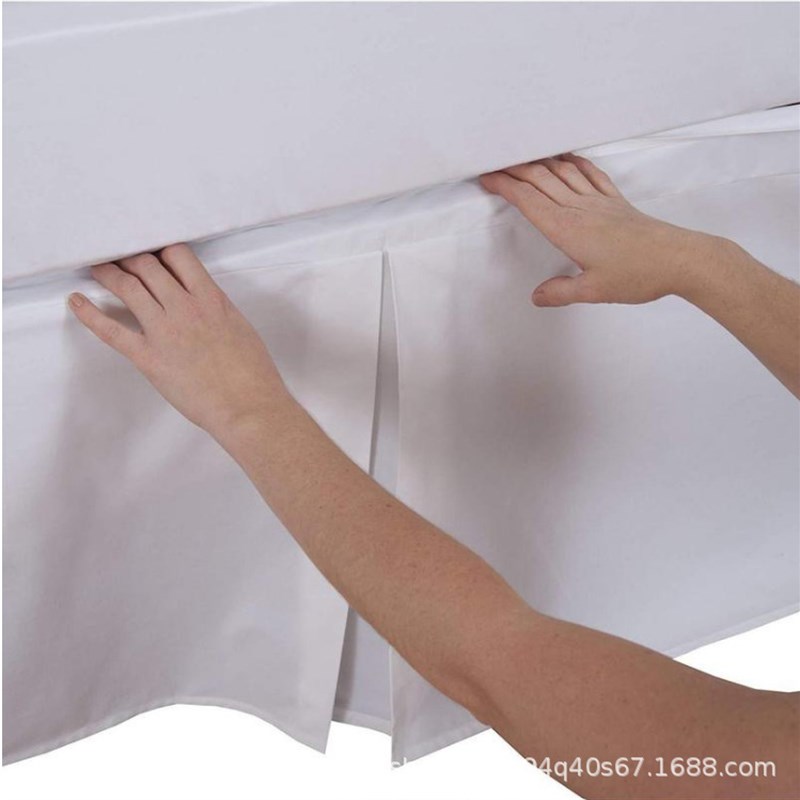 欧式简约酒店床裙单件纯色防尘床罩床箱K罩围裙外贸宾馆床品名宿