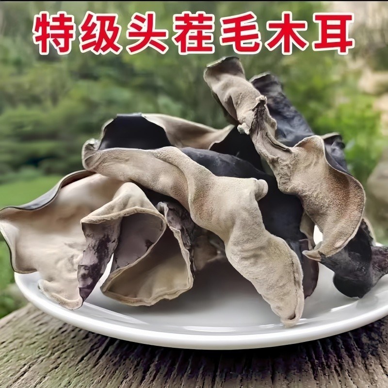 精品正宗白背毛木耳干货肉厚薄脆无根干净无沙清炒凉拌煲汤