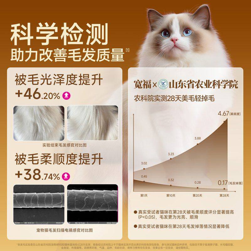宽福猫粮全价宠物粮全蛋奶霜10斤烘焙粮营养美毛亮毛长肉猫咪食物