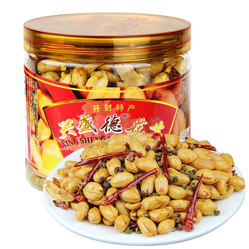 兴盛德麻辣花生五香藤椒孜然河南特产325g*2桶装开封礼物零食A