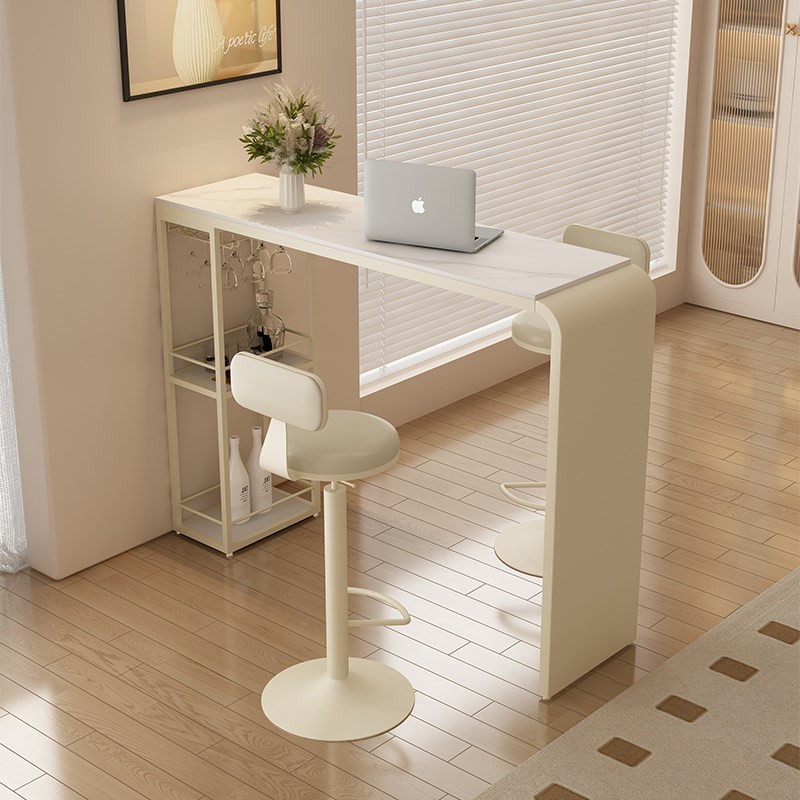 吧台桌家用简约岩板高脚桌长条桌客厅沙发阳台隔断迷你休闲小吧台