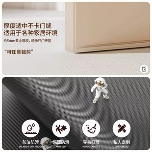 新款 入户门地垫可擦免洗皮革进门脚垫玄关门口可裁剪耐脏地毯 美式