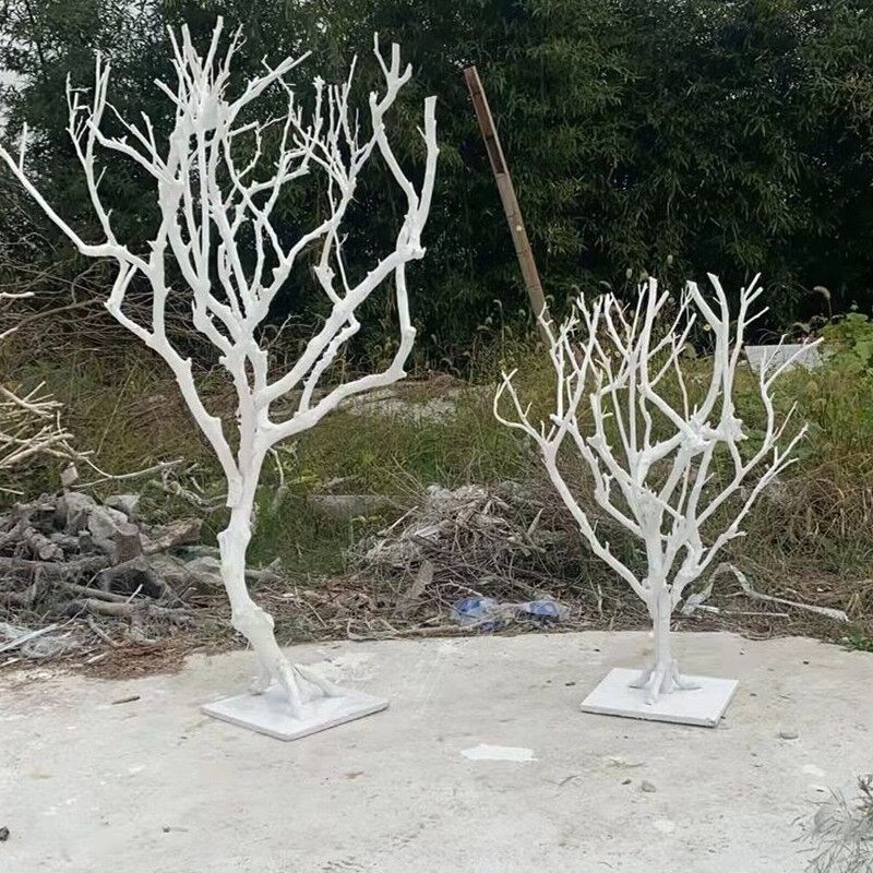 干树枝自然造景许愿树白枯树室内展示庭院造型白树枝橱窗装饰树