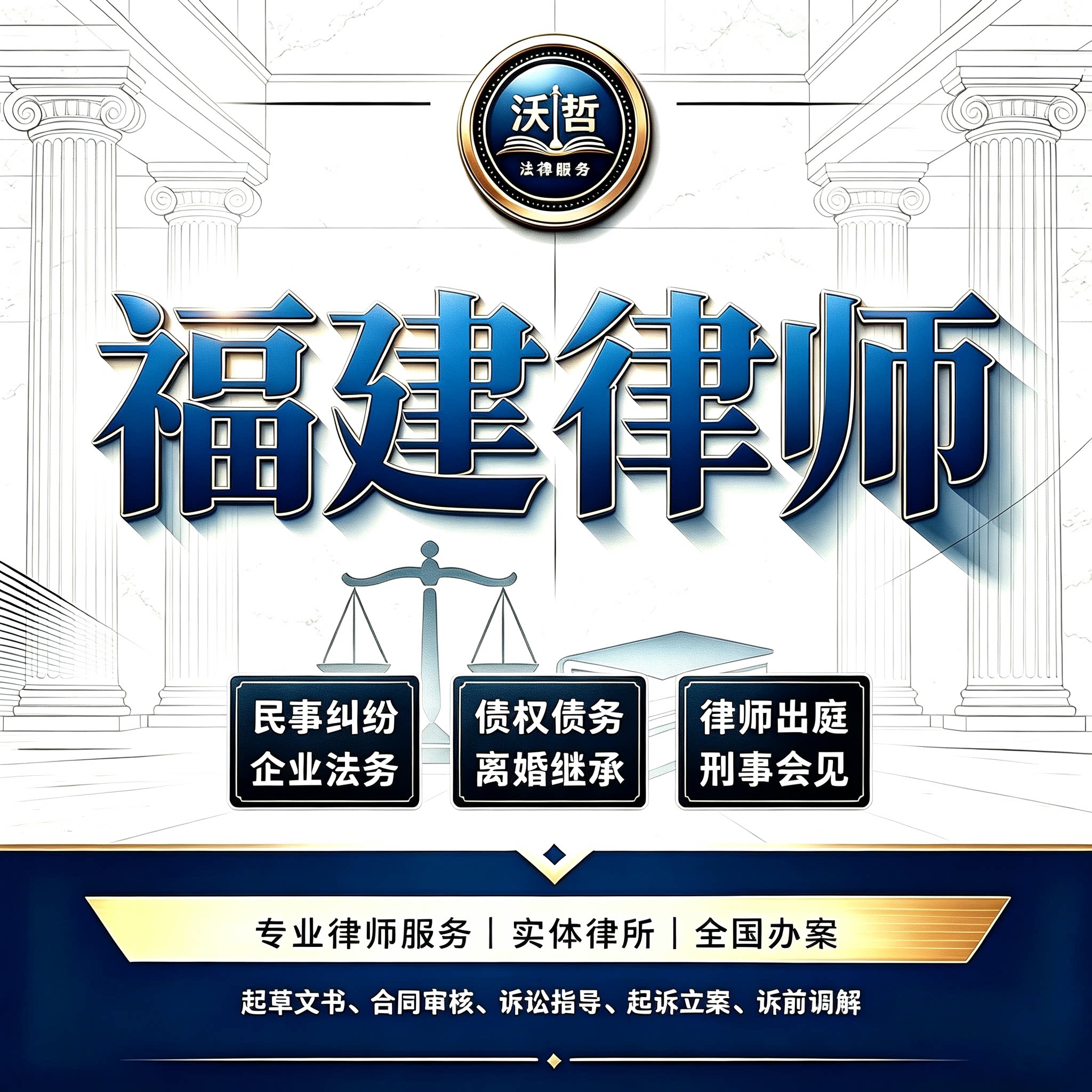 福建律师法律咨询离婚遗产继承劳动仲裁合同起诉刑事代理法律顾问