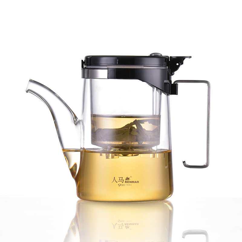 人马飘逸杯茶壶茶水分离杯花茶壶玻璃泡茶杯耐热玻璃茶具过滤家用