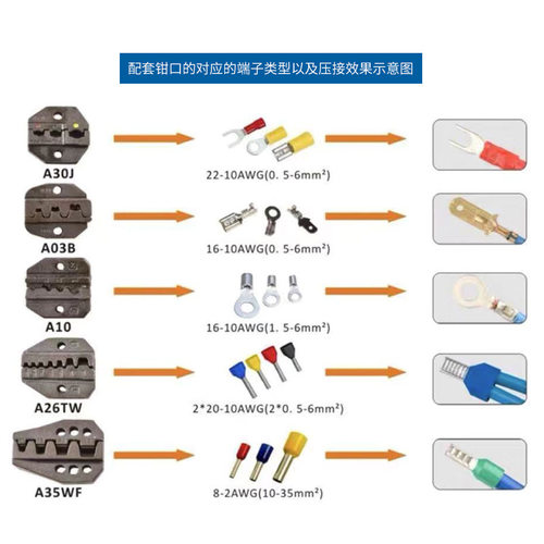 供应WXK-30J组合端子压线钳 多功能压接.钳工具套装