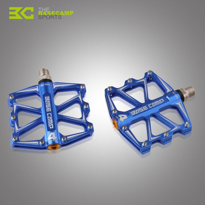 自行车脚踏 4培林轴q承铝合金防滑加大加宽脚踏板通用骑行装备