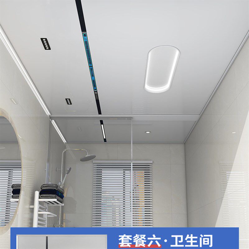 蜂窝大板悬吊式天花板套餐化妆室集成吊顶铝扣板大S板天花板厨房