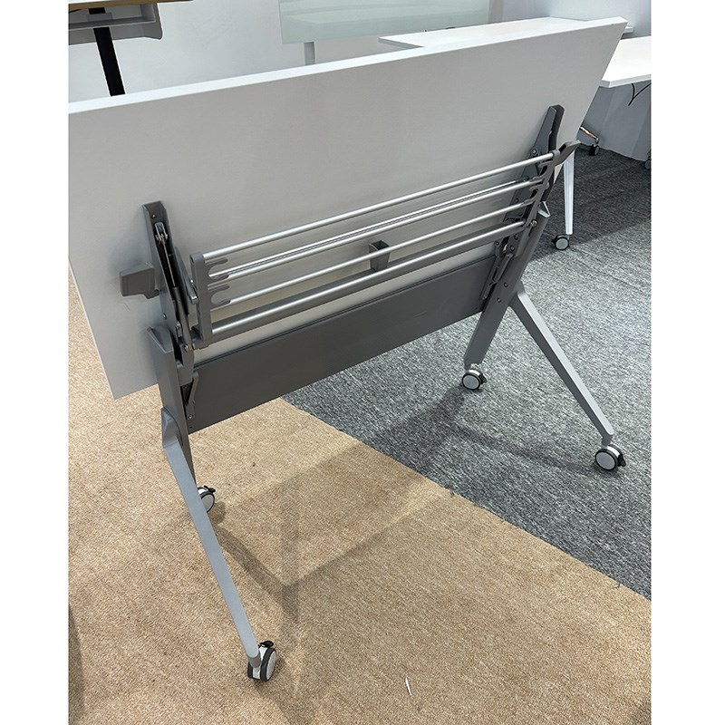 办公桌培训桌折叠学生培训台可移动长条桌拼接会议桌翻板桌带轮子