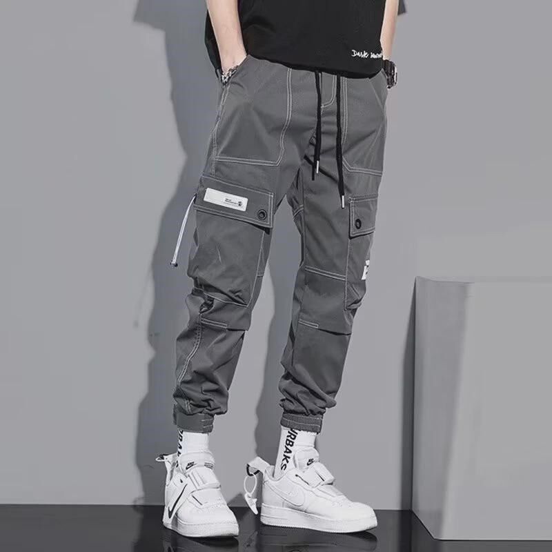新款薄款工装裤男2025夏季多口袋束脚裤休闲中腰潮流宽松韩版学生
