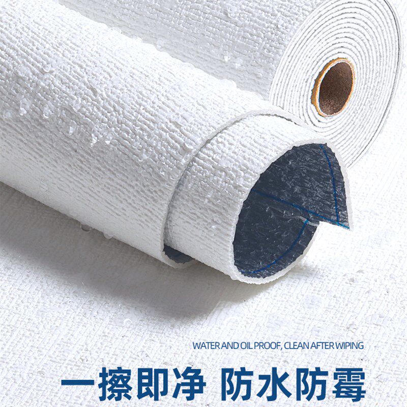 100米墙纸自粘防水防潮防霉贴纸水泥墙掉灰墙面壁纸翻新墙壁装饰