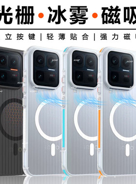 AOAP 适用iQOO15Ultra光栅手机壳iqoo15U散热出风口开孔磨砂透明瓦楞防滑条纹磁吸壳独立按键PC轻薄大孔硬壳