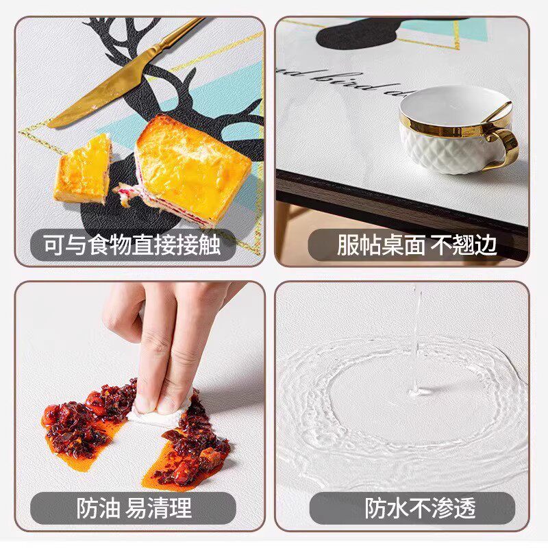 拐角书桌桌垫弧形办公p桌台面垫防水可擦l型写字台可裁剪硅胶桌布