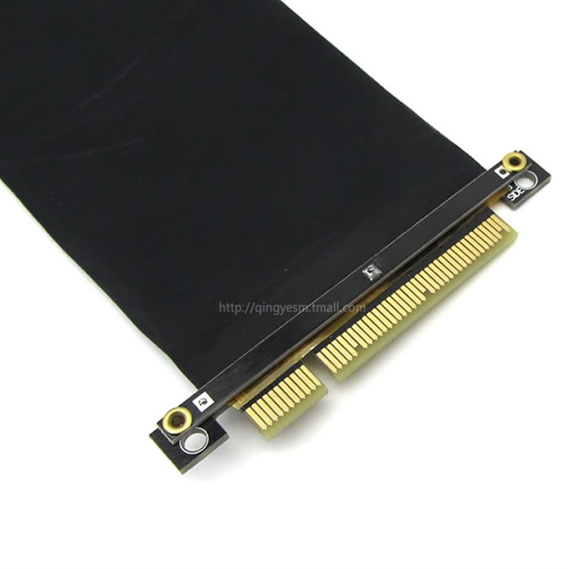 x8pci-e8x延l长线双层屏蔽转接线软排线pciex8延长线pcie延长线x8