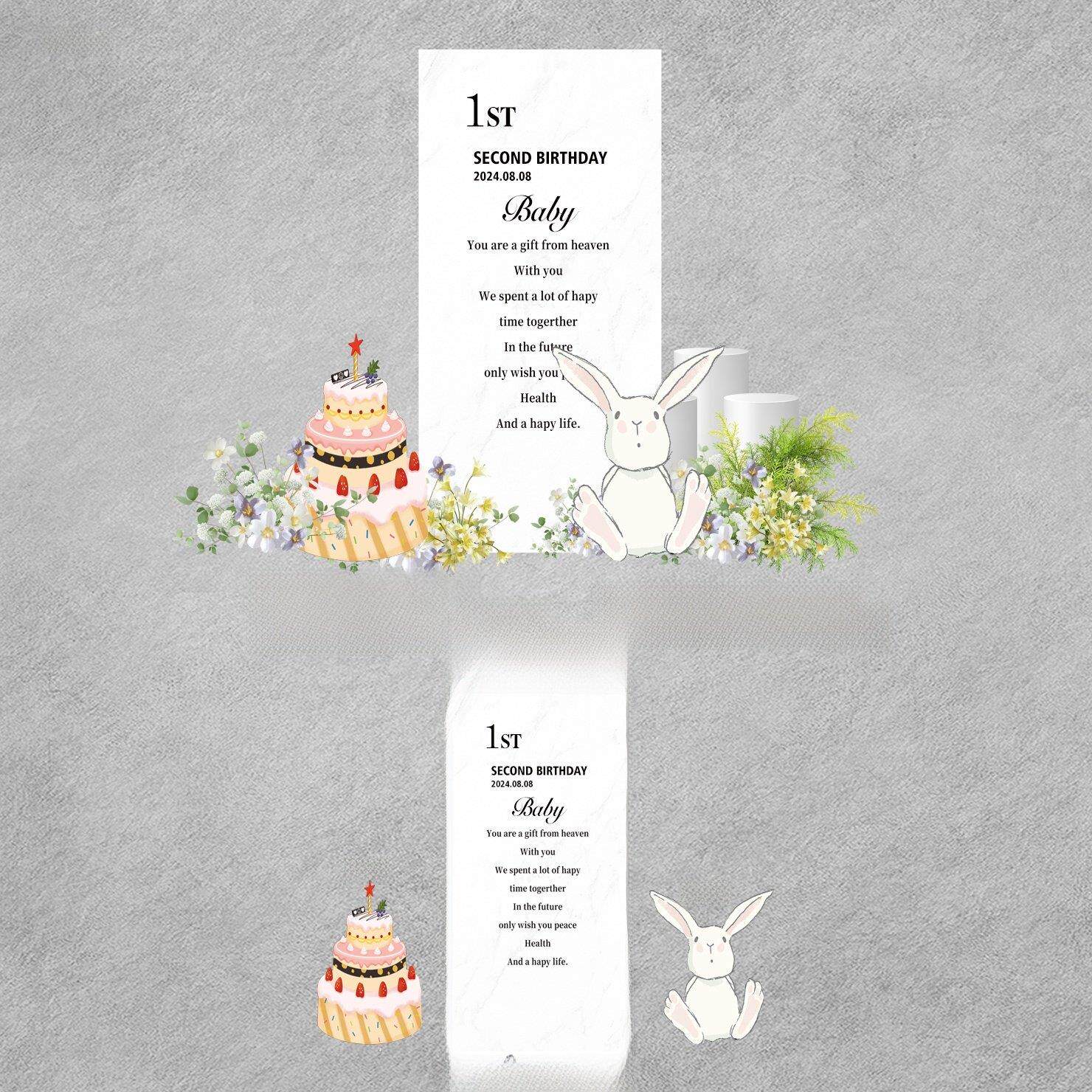 韩系简约满月生日装饰场景布置男孩女孩百天派对宴气球背景墙kt板