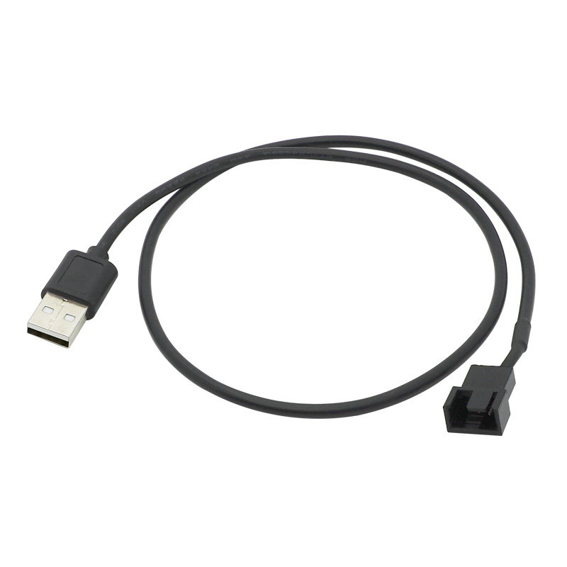 USB供电CPU风扇转接线电脑转接线usb转4pin机箱USB风扇线30cm