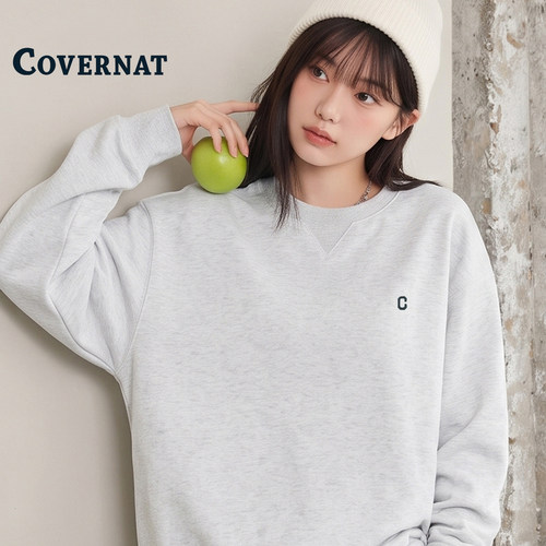 COVERNAT韩国女款薄情侣长袖卫衣