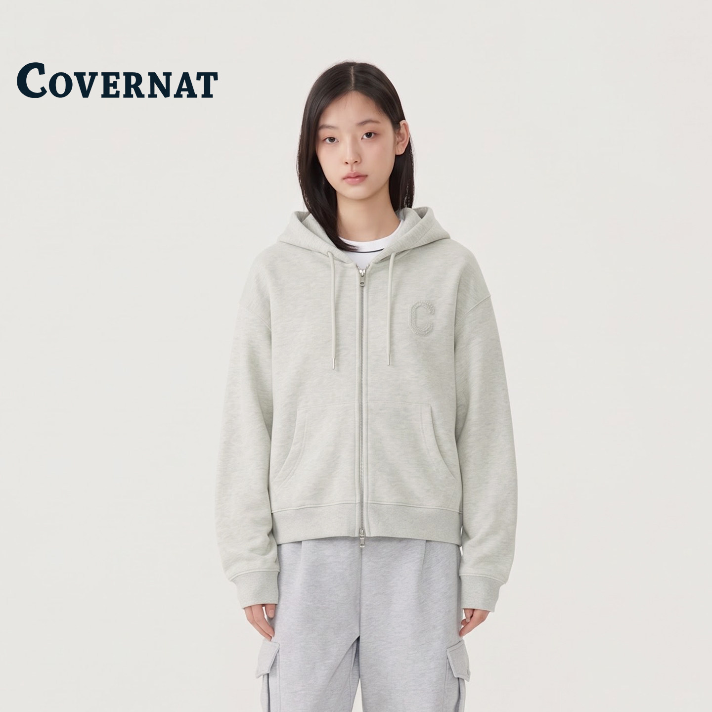 COVERNAT韩国卫衣外套2026新款今年流行爆款女设计感小众连帽上衣