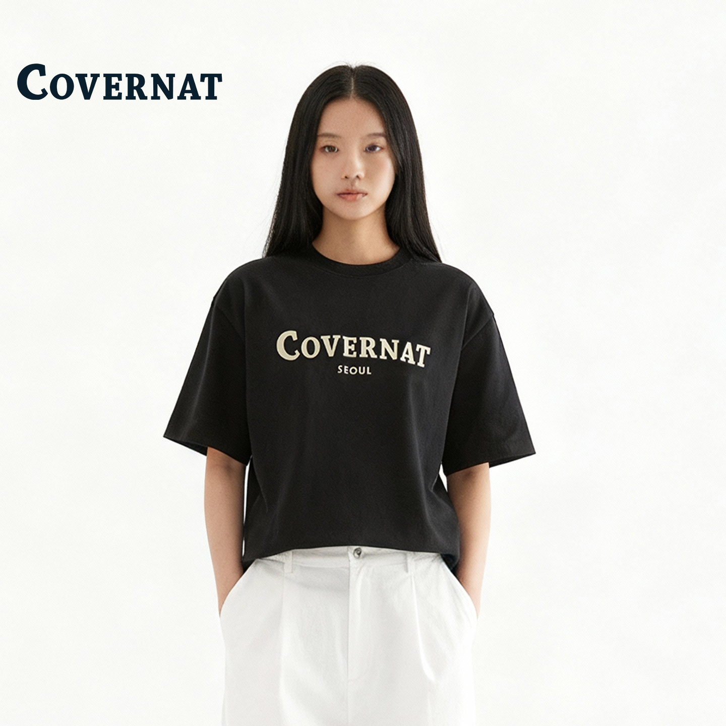 COVERNAT韩国短袖高级慵懒