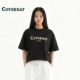COVERNAT韩国短袖 设计感小众 黑色情侣上衣夏薄款 女款 t恤2025新款