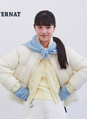 【晁然推荐】COVERNAT韩国经典短款羽绒服时尚保暖加厚鸭绒外套