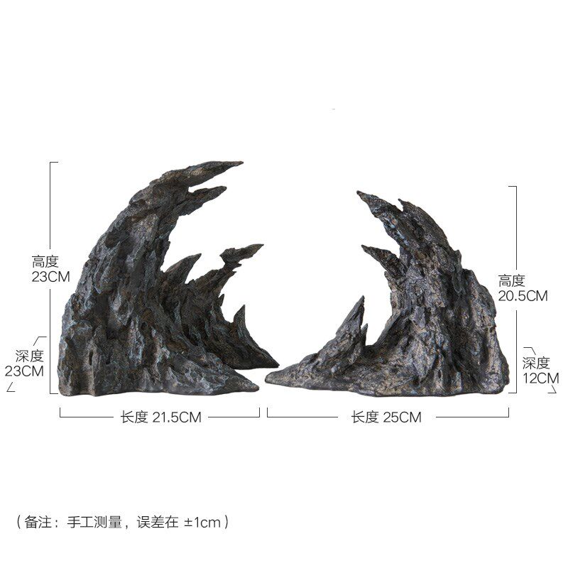 灵魂山谷成品鱼缸造景假山桌面微缸免换水生态小鱼缸仿松皮石沉木