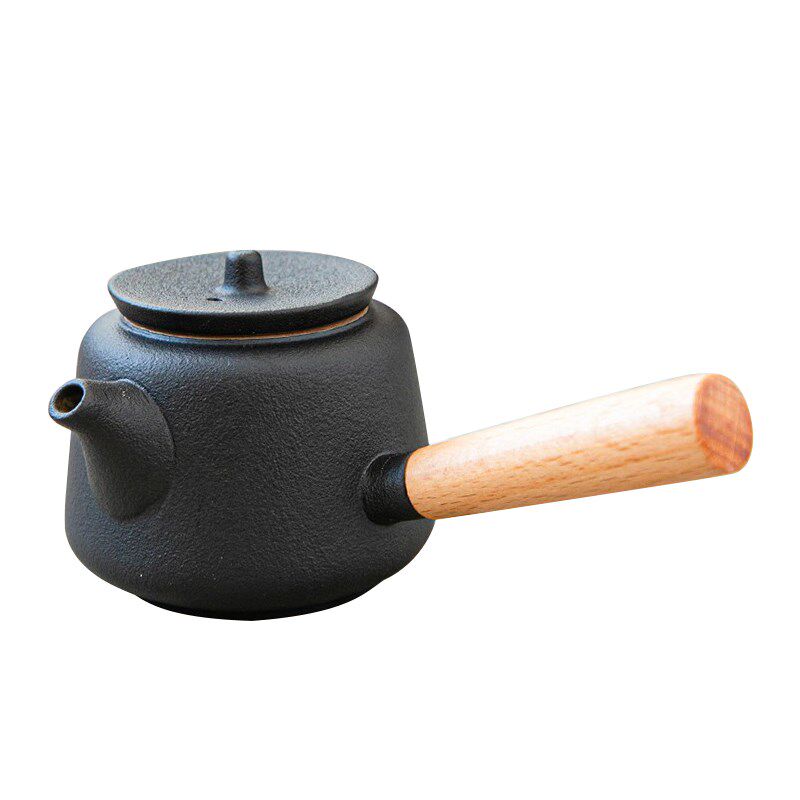 紫泉涧茶具套装家用黑陶日式简约功夫茶具办公室茶杯茶盘丨墨趣