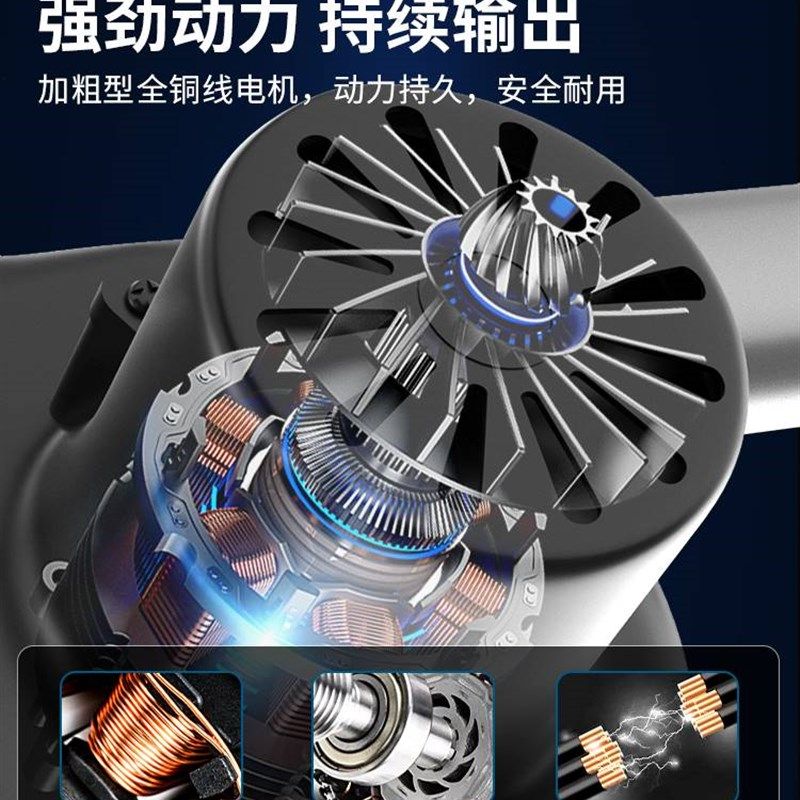 烧烤鼓风机户外手持生火手摇可调速木炭锂电充电式吹风机小型