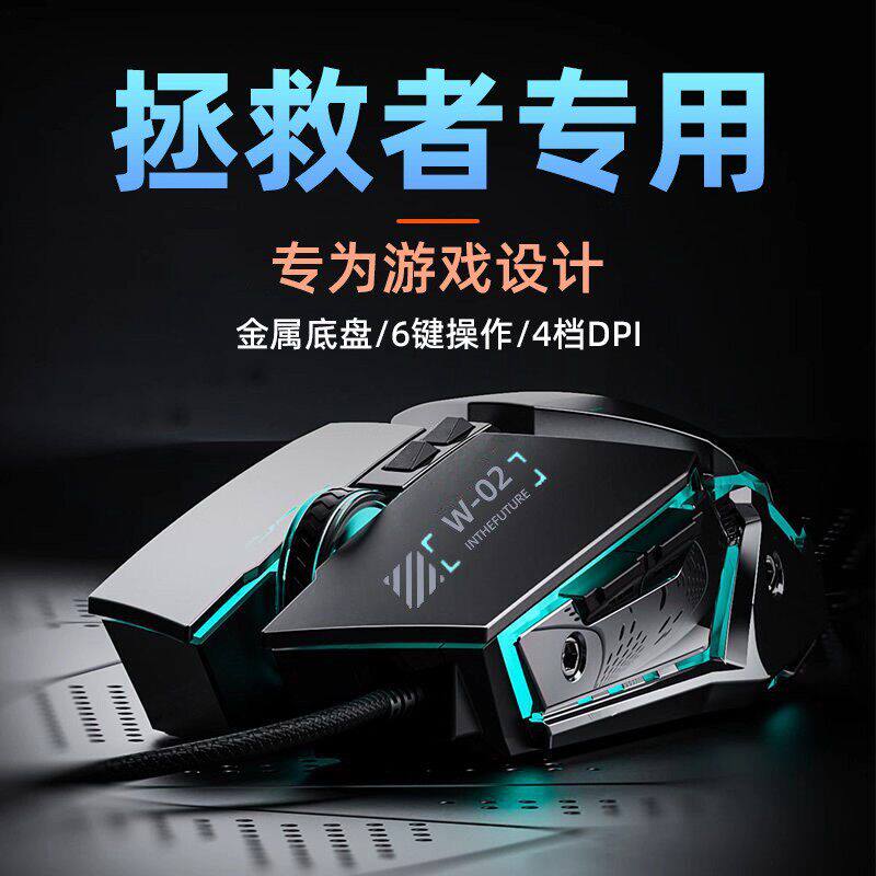 拯救者专用有线鼠标适用联想笔记本电脑y7000p静音电竞游戏通用