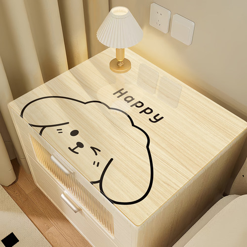 卧室床头柜软玻璃垫子防水防油防尘加厚透明时尚印花防尘垫盖布垫