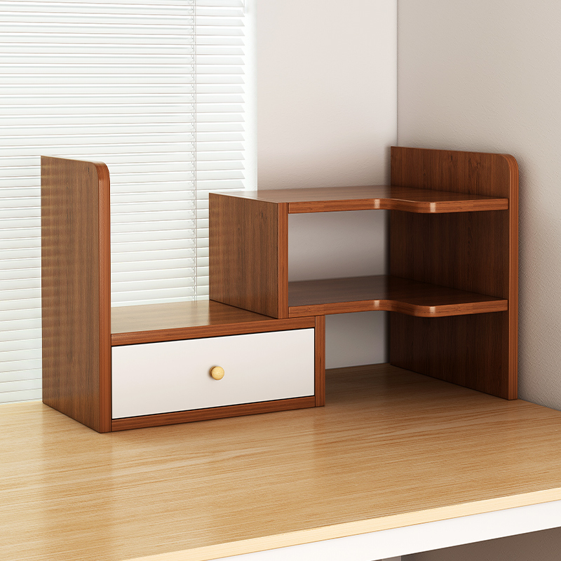 书架桌面置物架办公室桌上多层架客厅家用书桌收纳架子简易小书柜