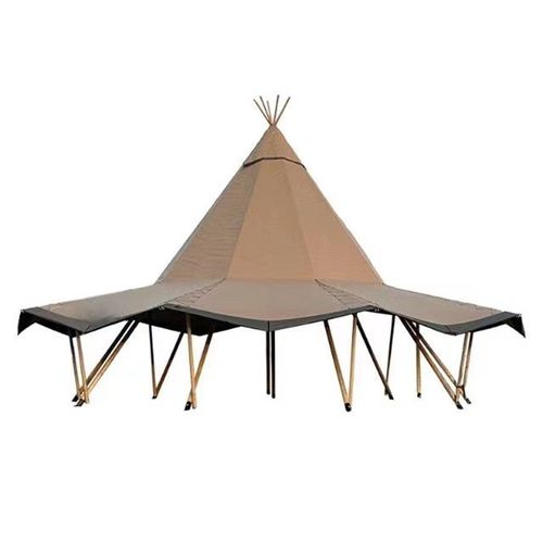 户外活动接待 露营餐厅酒吧天幕厂家现货速发大草帽帐篷