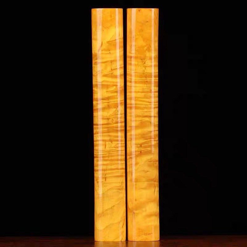 金丝楠镇尺一对文房四宝实木镇压纸工艺摆件收藏礼品木雕