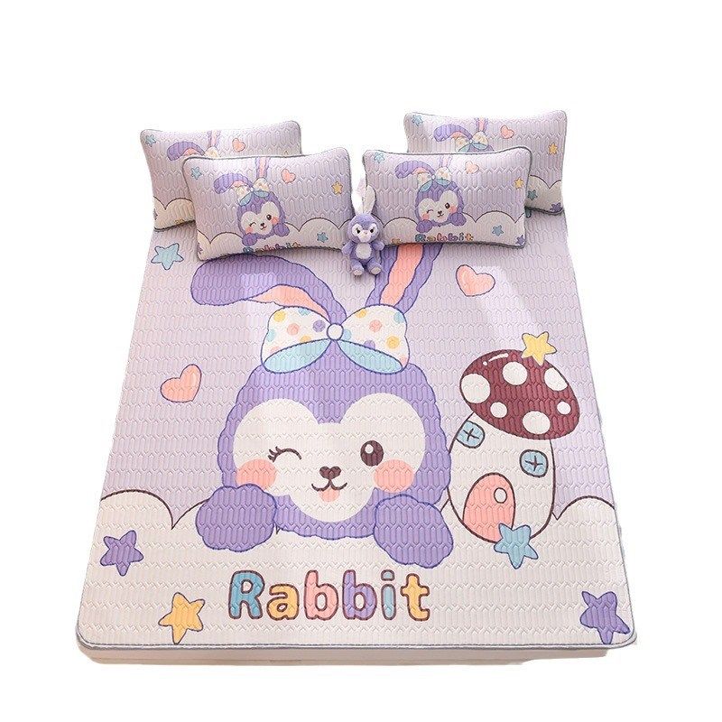 乳胶凉席冰丝席可水洗三件套凉席两用学生宿舍单人夏天席子二件套